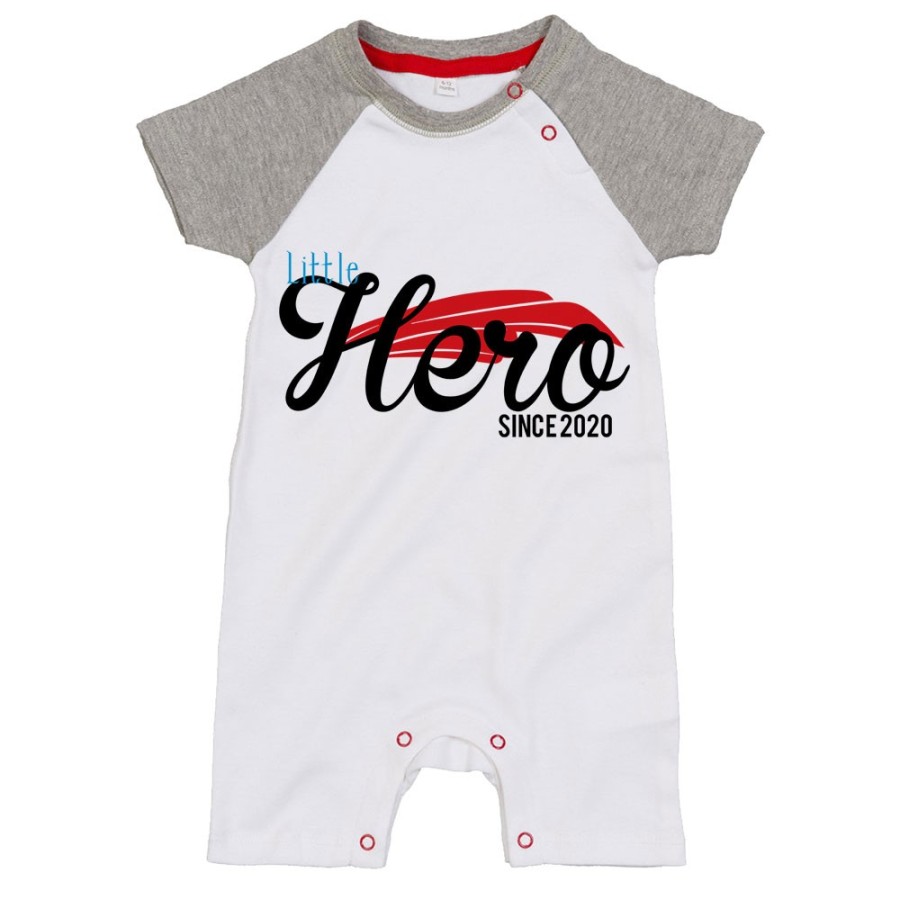 Pagliaccetto neonato personalizzato con anno little hero since Per la famiglia