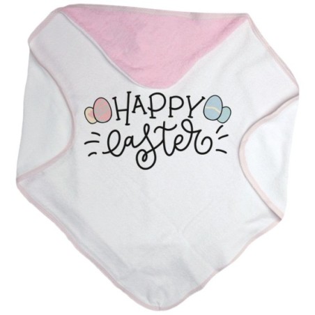 Accappatoio neonato happy easter con uova colorate Pasqua