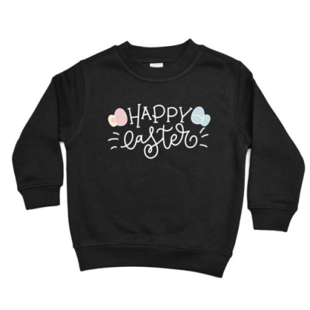 Felpa bambino happy easter con uova colorate