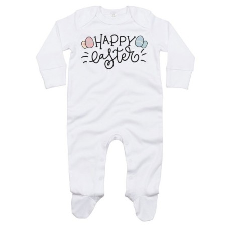 Tutina neonato happy easter con uova colorate
