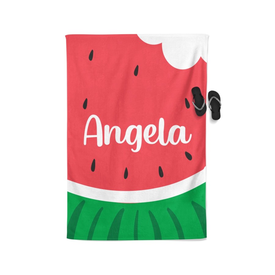 Telo mare anguria personalizzato con nome Summer