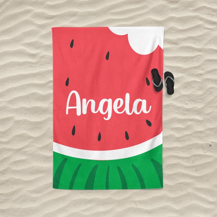 Telo mare anguria personalizzato con nome Summer