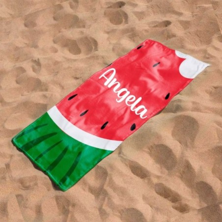 Telo mare anguria personalizzato con nome Summer