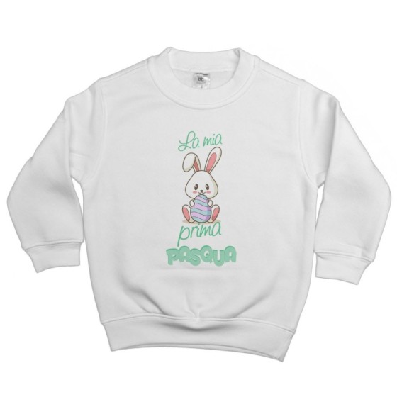 Felpa bambino personalizzabile con nome la mia prima pasqua coniglietto tenero Pasqua