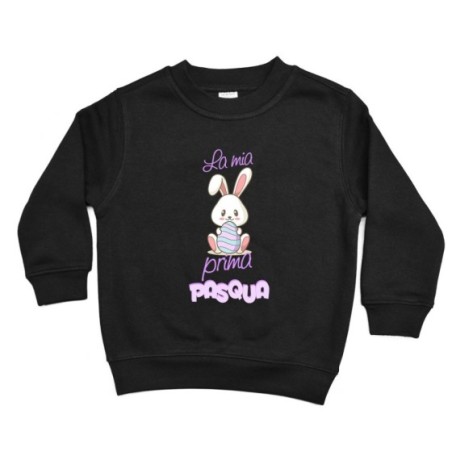 Felpa bambino personalizzabile con nome la mia prima pasqua coniglietto tenero Pasqua