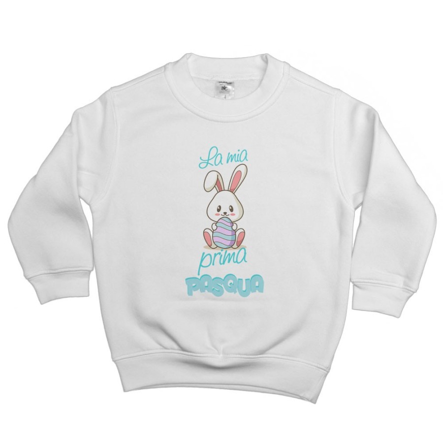 Felpa bambino personalizzabile con nome la mia prima pasqua coniglietto tenero Pasqua