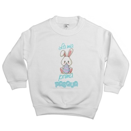Felpa bambino personalizzabile con nome la mia prima pasqua coniglietto tenero Pasqua