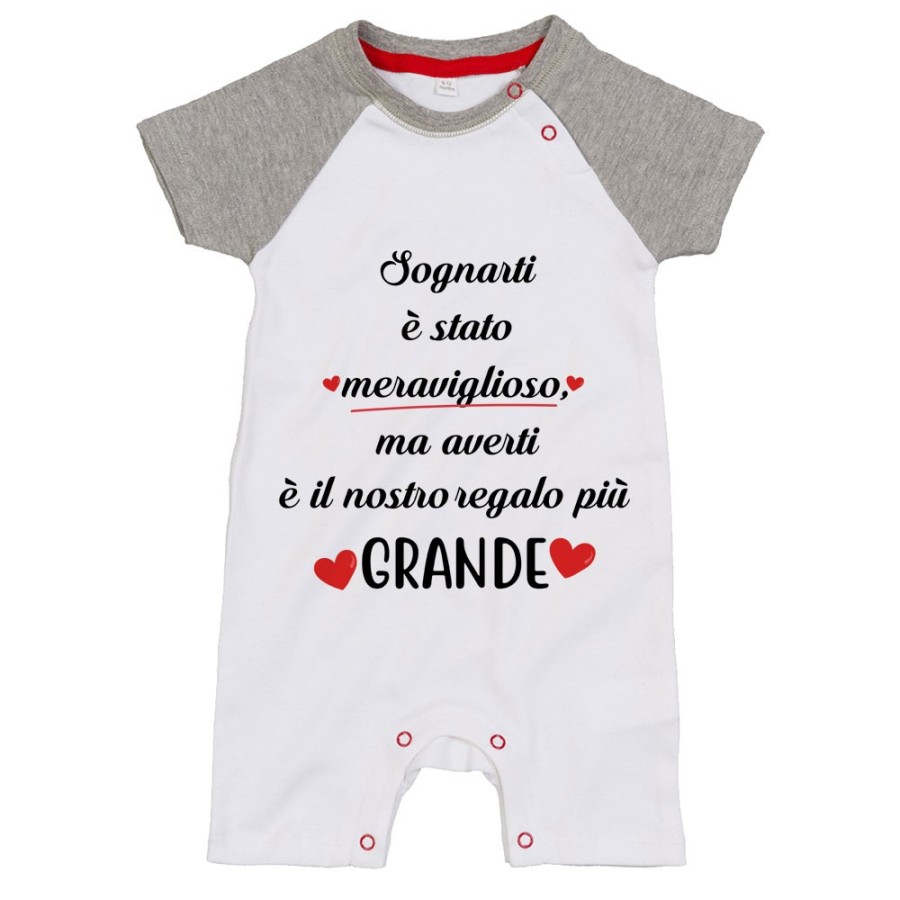 Pagliaccetto neonato sognarti è stato meraviglioso ma averti è il nostro regalo più grande Per la famiglia
