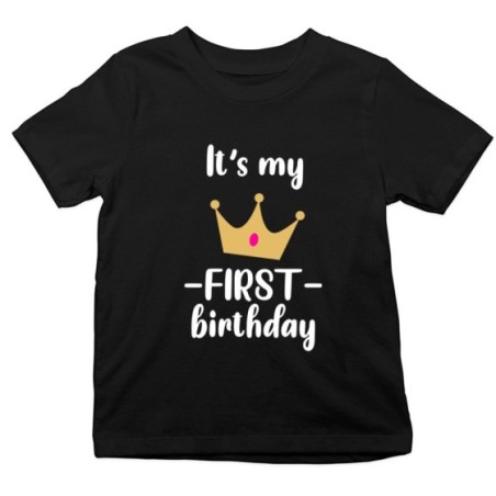 T-shirt bambino personalizzabile con nome festa a tema...