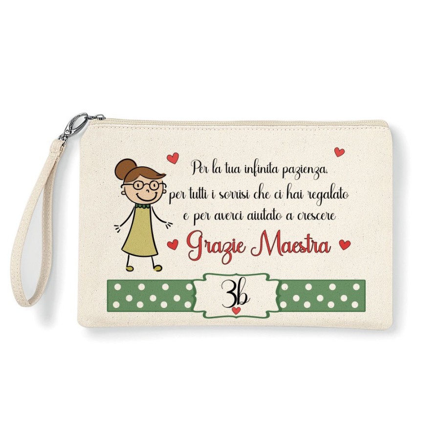 Pochette personalizzata classe per la tua infinita pazienza i sorrisi per averci aiutato a crescere grazie maestra Per insegnant