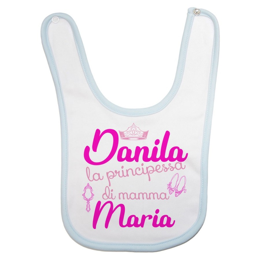 Bavaglino neonata personalizzato con nomi la principessa di mamma accessories Per la mamma