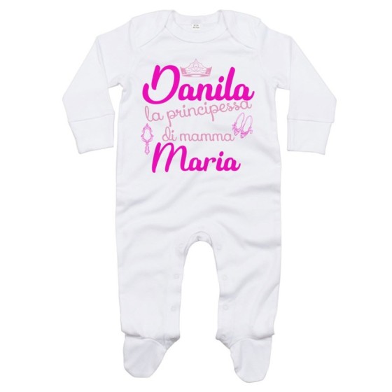 Tutina neonata personalizzata con nomi la principessa di mamma accessories Per la mamma
