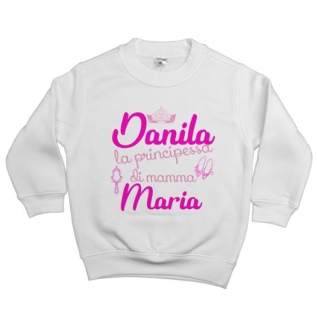 Felpa bambina personalizzata con nomi la principessa di mamma accessories Per la mamma