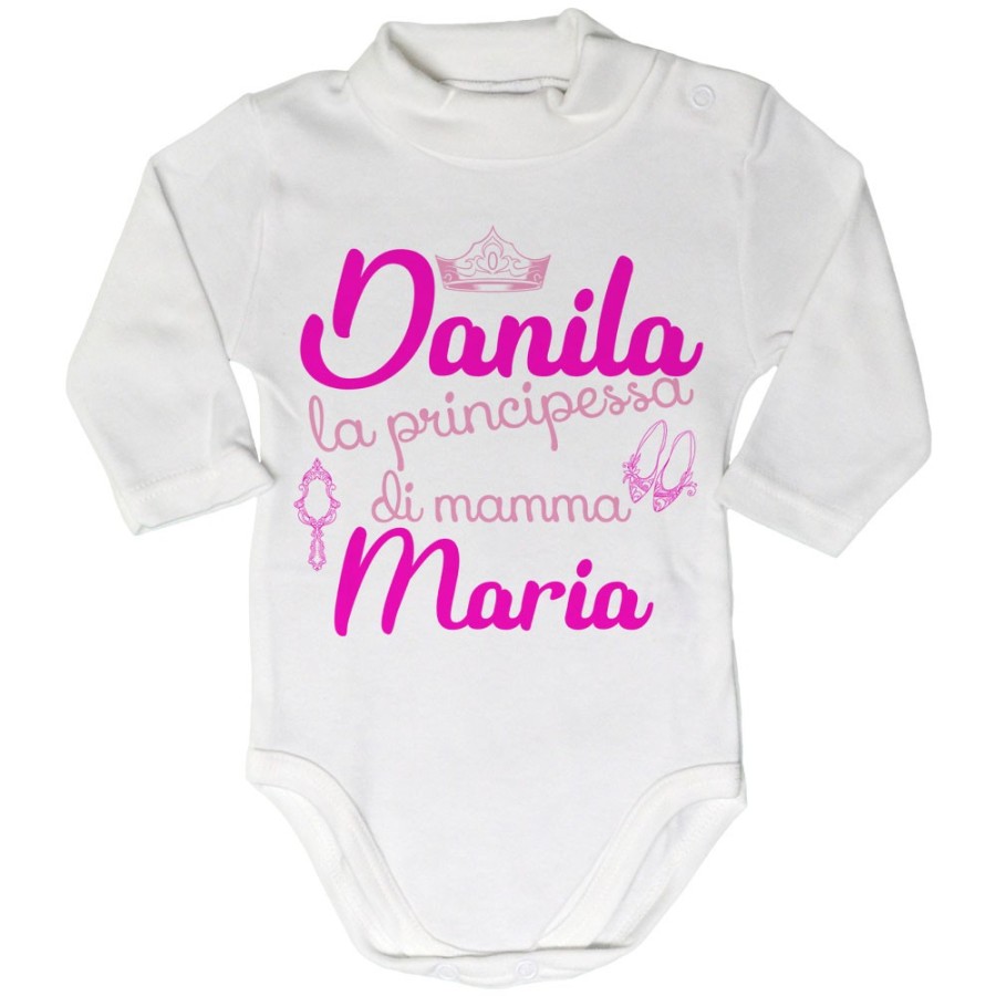 Body lupetto neonata personalizzato con nomi la principessa di mamma accessories Per la mamma