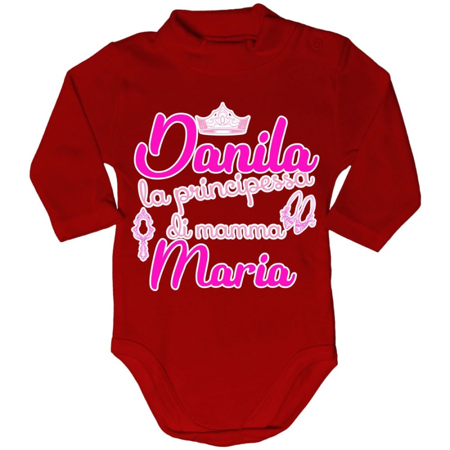 Body lupetto neonata personalizzato con nomi la principessa di mamma accessories Per la mamma