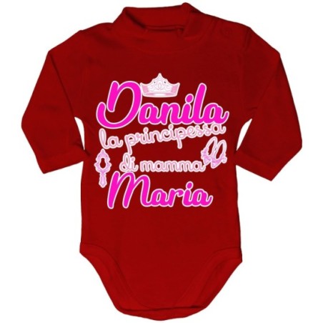 Body lupetto neonata personalizzato con nomi la principessa di mamma accessories Per la mamma