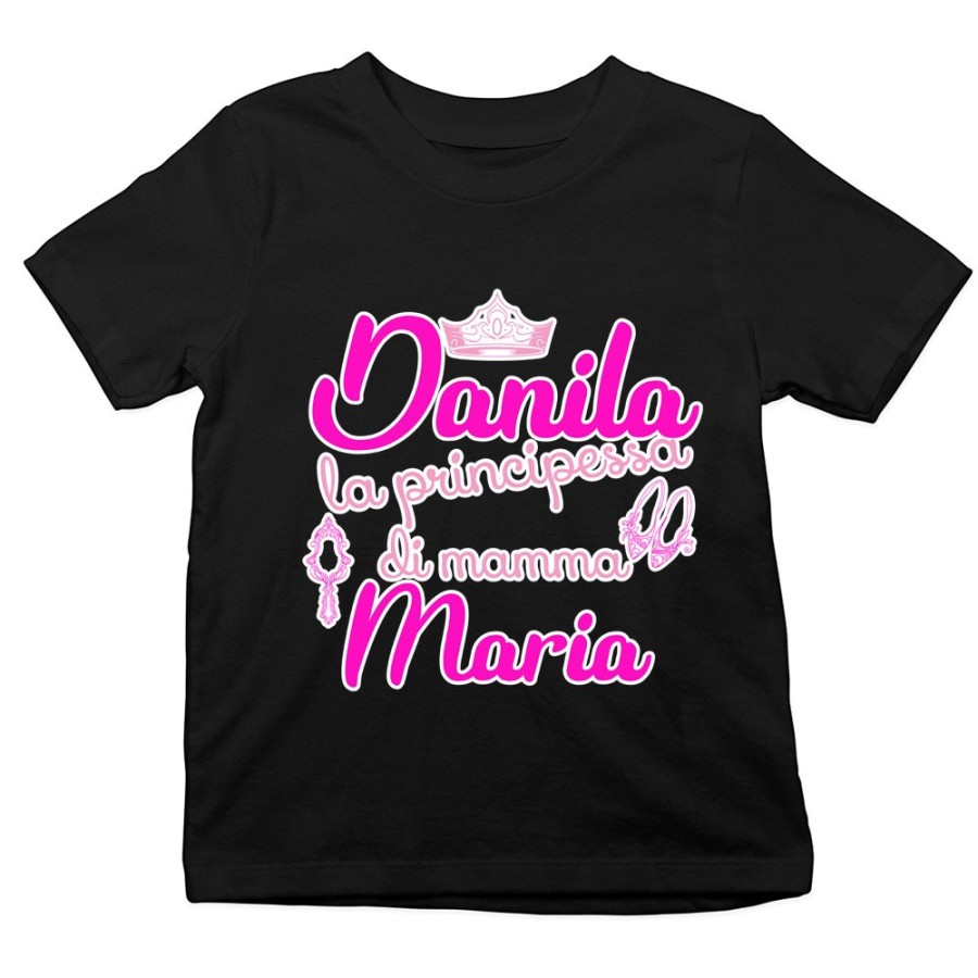 T-shirt bambina personalizzata con nomi la principessa di mamma accessories Per la mamma