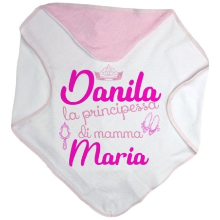 Accappatoio neonata personalizzato con nomi la...