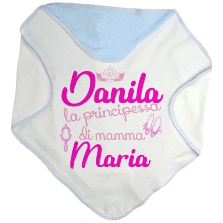 Accappatoio neonata personalizzato con nomi la principessa di mamma accessories Per la mamma