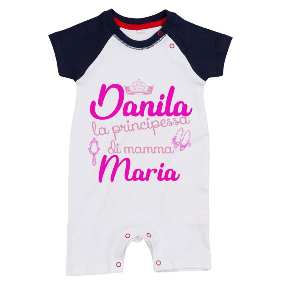 Pagliaccetto neonata personalizzato con nomi la principessa di mamma accessories Per la mamma