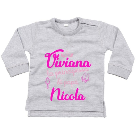 Felpa neonata personalizzata con nomi la principessa di papà accessories Per il papà