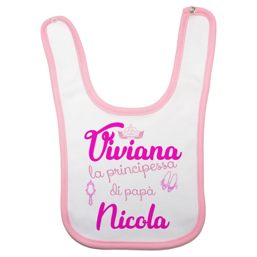 Bavaglino neonata personalizzato con nomi la principessa di papà accessories Per il papà