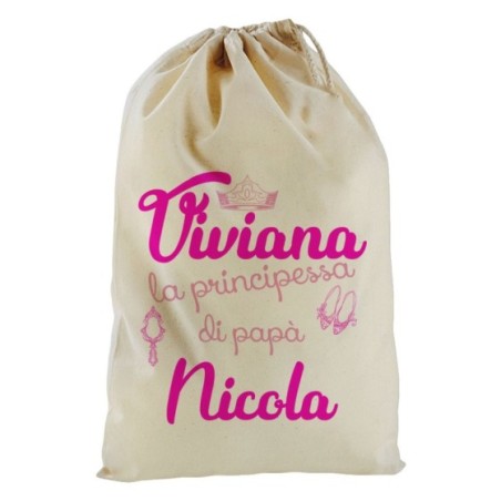 Sacchetto nascita bimba personalizzato con nomi la...