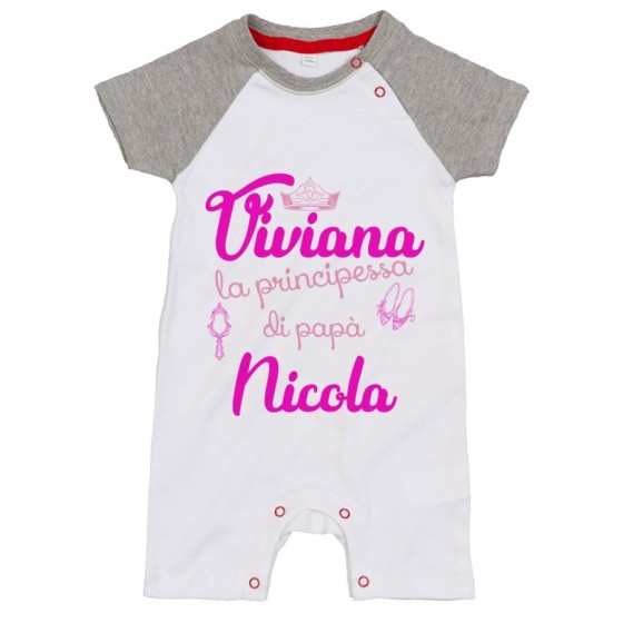 Pagliaccetto neonata personalizzato con nomi la principessa di papà accessories Per il papà