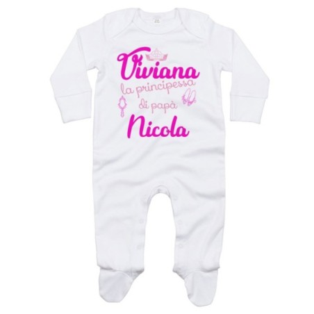 Tutina neonata personalizzata con nomi la principessa di papà accessories Per il papà