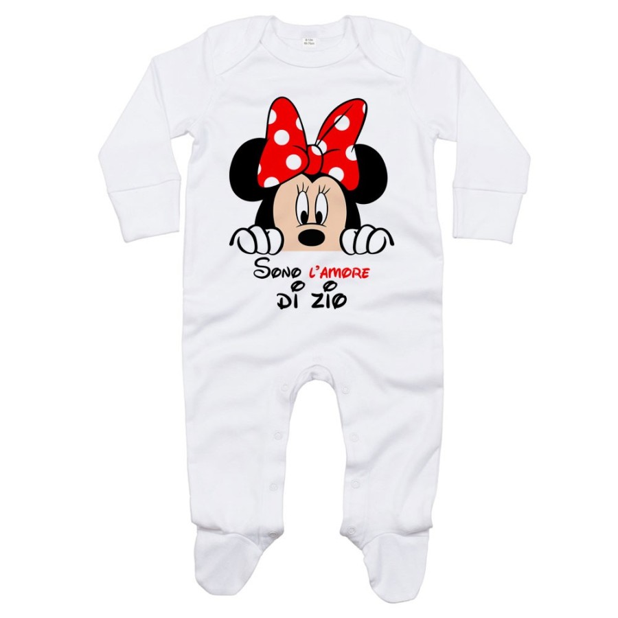 Tutina neonata personalizzabile  nome sono amore di zio degli zii  minnie Per gli zii