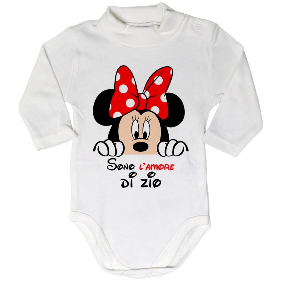Body lupetto neonata personalizzabile  nome sono amore di zio degli zii  minnie Per gli zii