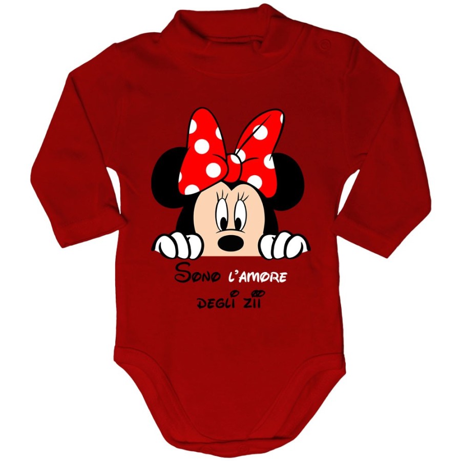 Body lupetto neonata personalizzabile  nome sono amore di zio degli zii  minnie Per gli zii
