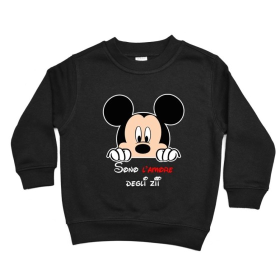 Felpa bambino personalizzabile  nome sono amore di zio degli zii  topolino Per gli zii
