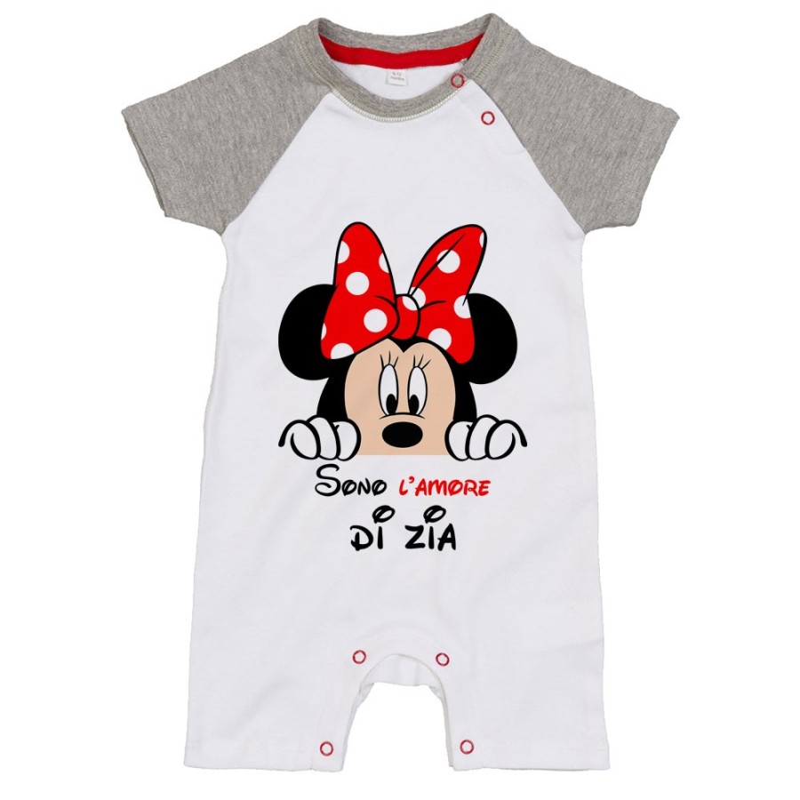 Pagliaccetto neonata personalizzabile  nome sono amore di zio degli zii  minnie Per gli zii
