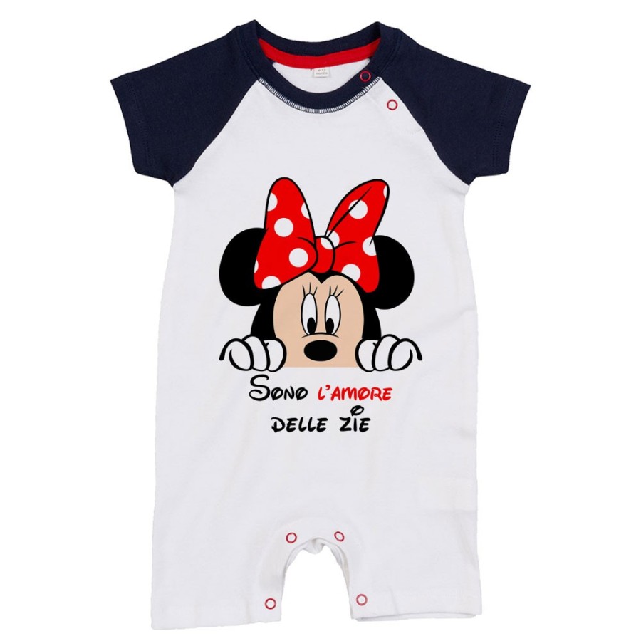 Pagliaccetto neonata personalizzabile  nome sono amore di zio degli zii  minnie Per gli zii