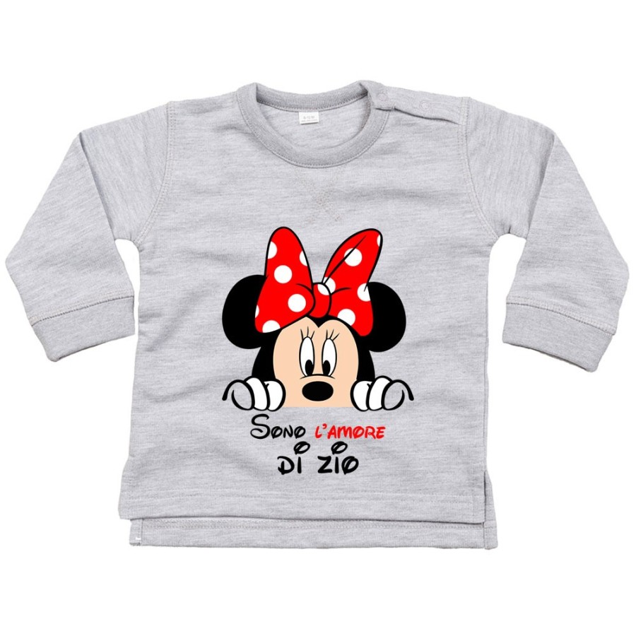 Felpa neonata personalizzabile  nome sono amore di zio degli zii  minnie Per gli zii