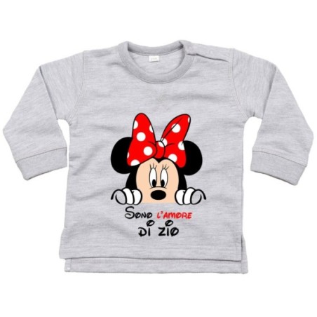 Felpa neonata personalizzabile  nome sono amore di zio...