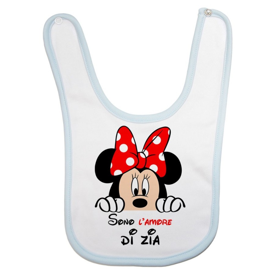 Bavaglino neonata personalizzabile  nome sono amore di zio degli zii  minnie Per gli zii