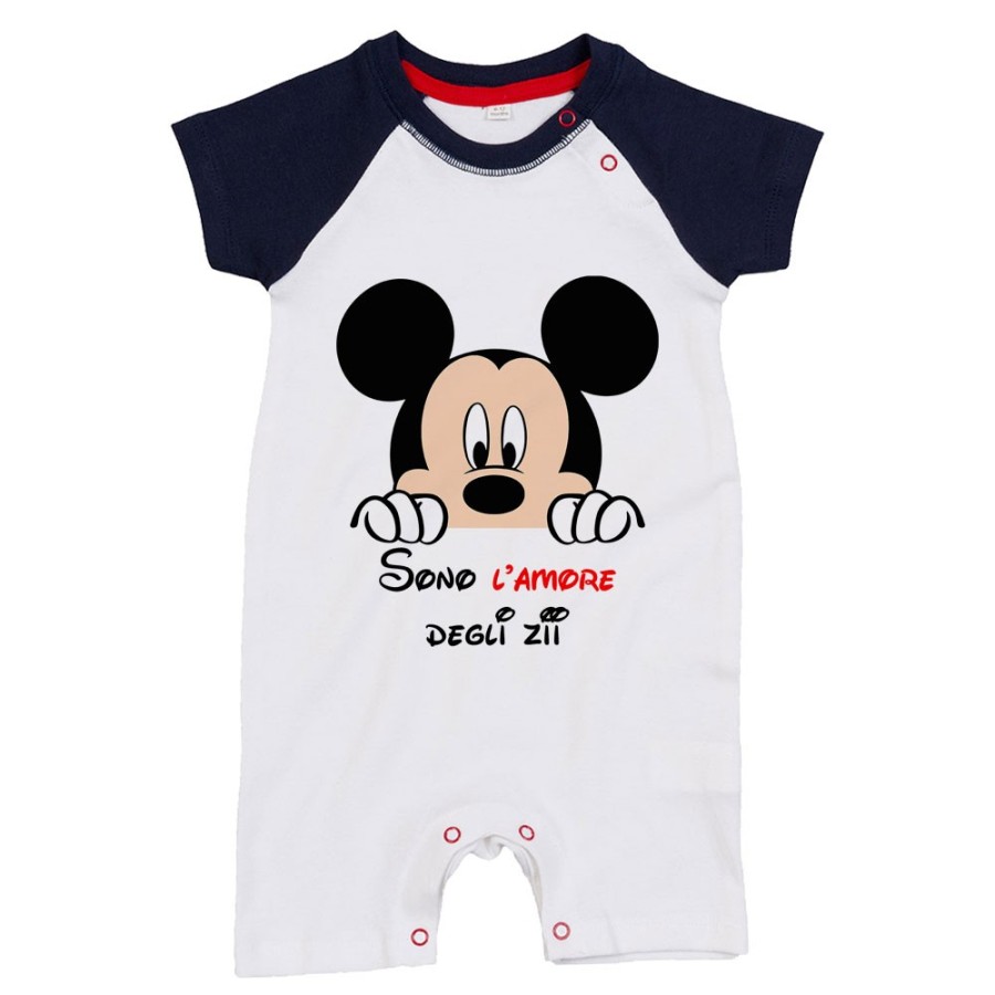 Pagliaccetto neonato personalizzabile  nome sono amore di zio degli zii  topolino Per gli zii