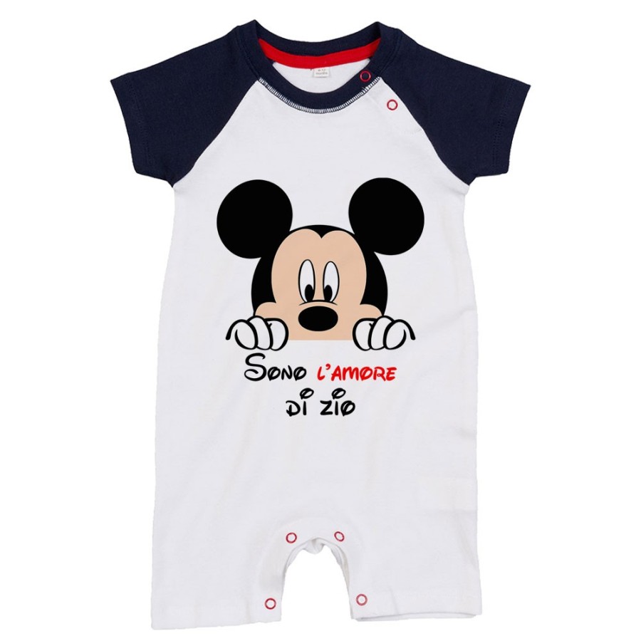 Pagliaccetto neonato personalizzabile  nome sono amore di zio degli zii  topolino Per gli zii