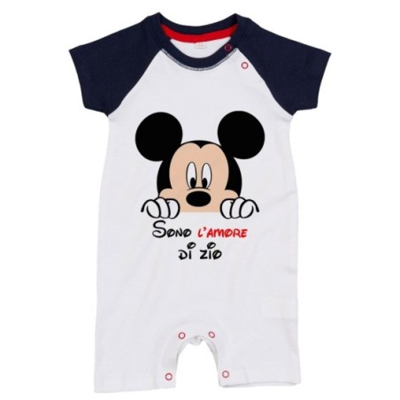 Pagliaccetto neonato personalizzabile  nome sono amore di zio degli zii  topolino Per gli zii