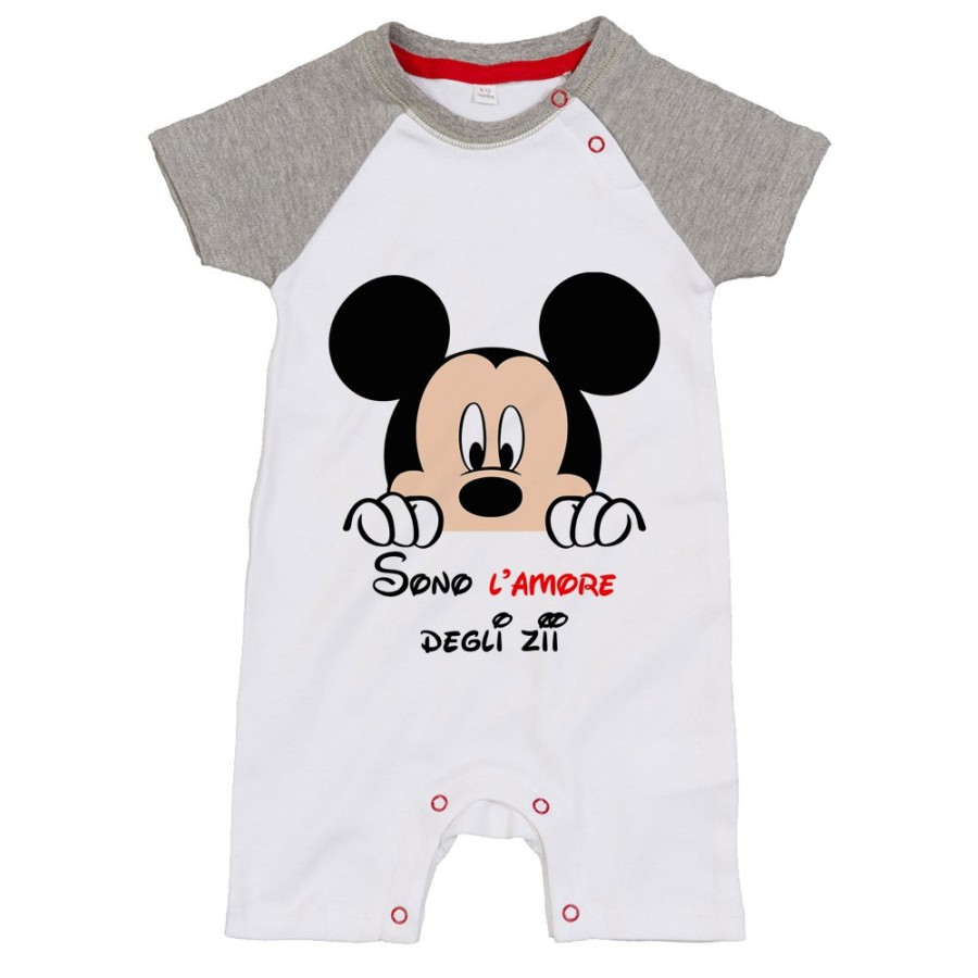 Pagliaccetto neonato personalizzabile  nome sono amore di zio degli zii  topolino Per gli zii