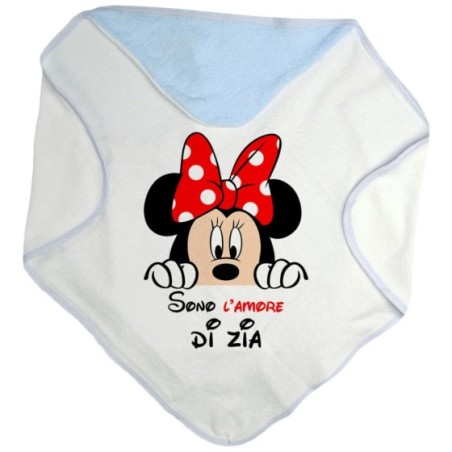 Accappatoio neonata personalizzabile  nome sono amore di zio degli zii  minnie Per gli zii