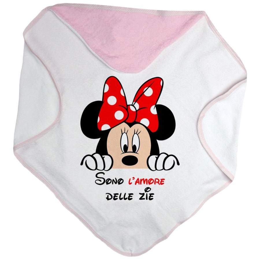 Accappatoio neonata personalizzabile  nome sono amore di zio degli zii  minnie Per gli zii