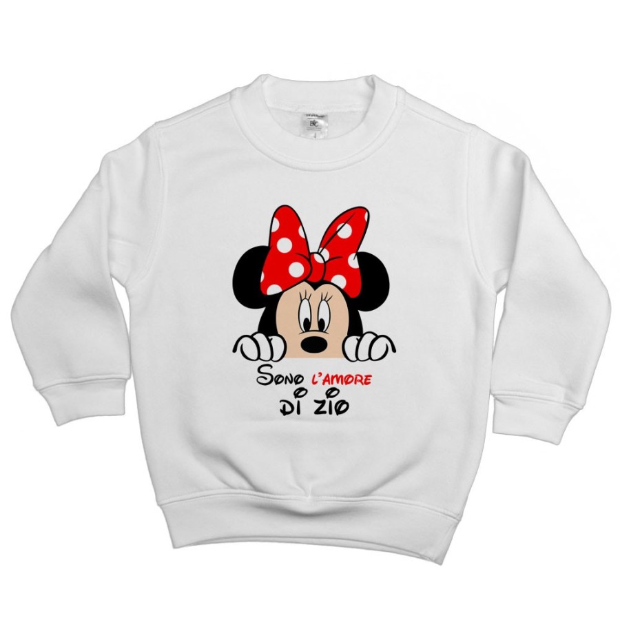 Felpa bambina personalizzabile  nome sono amore di zio degli zii  minnie Per gli zii