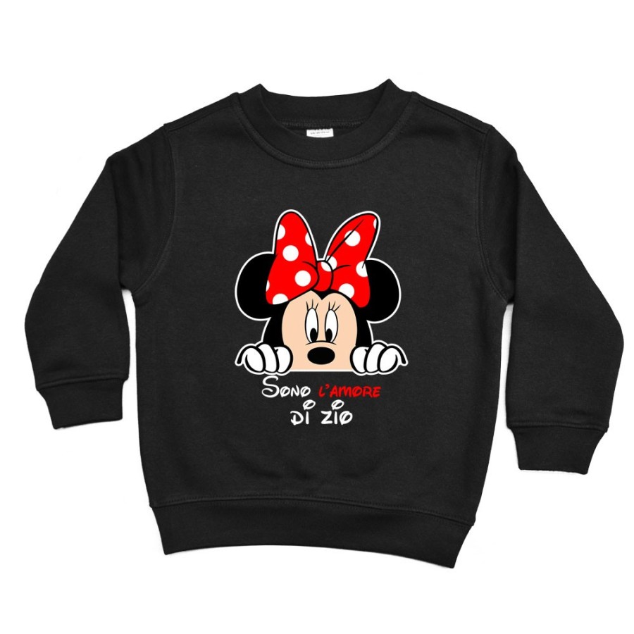 Felpa bambina personalizzabile  nome sono amore di zio degli zii  minnie Per gli zii