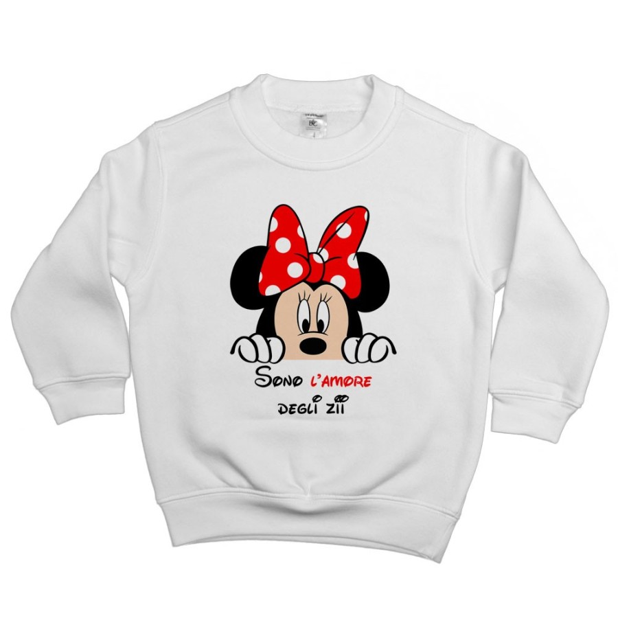 Felpa bambina personalizzabile  nome sono amore di zio degli zii  minnie Per gli zii