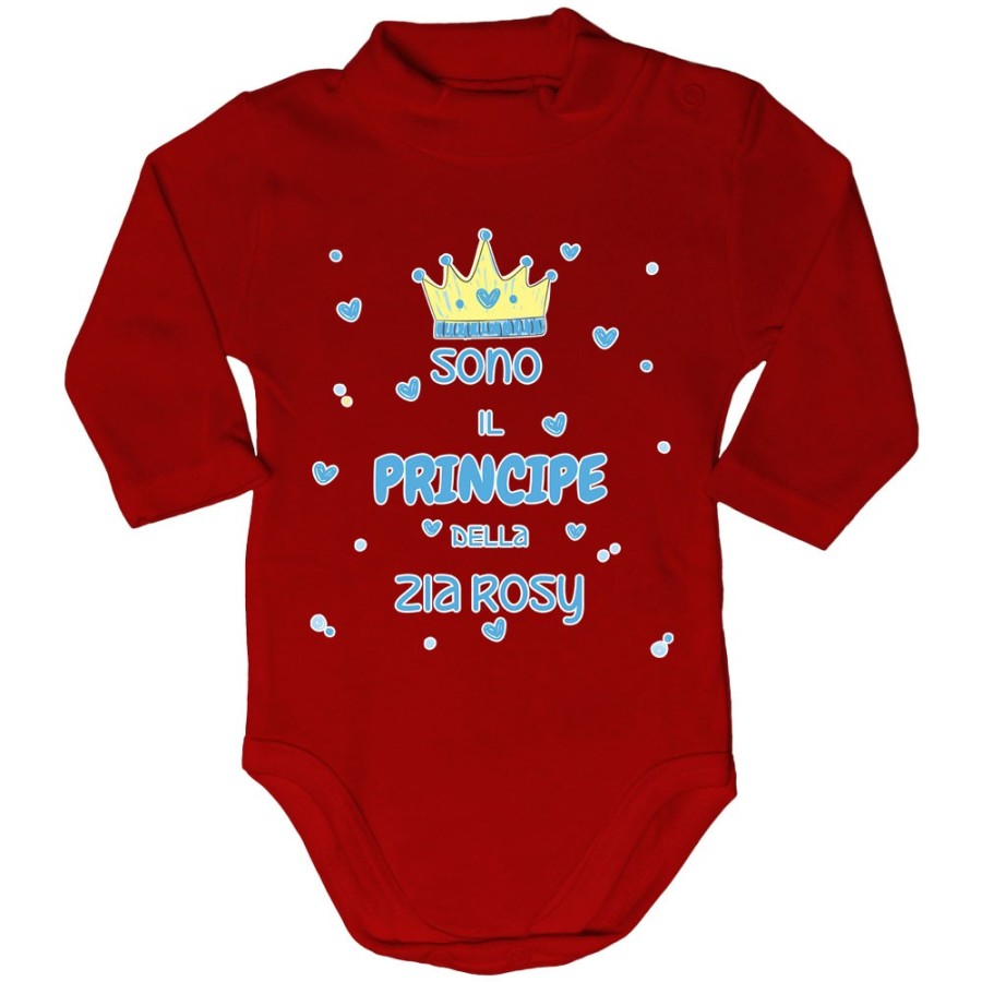 Body lupetto neonato personalizzato  nome sono il principe di zio degli zii  corona e cuoricini Per gli zii