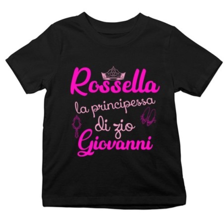 T-shirt bambina personalizzata  nome sono la principessa...