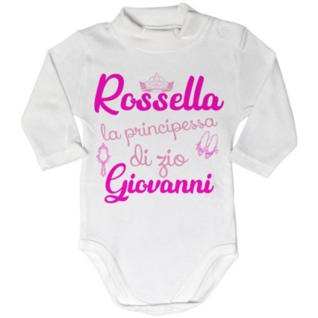 Body lupetto neonata personalizzato  nome sono la...
